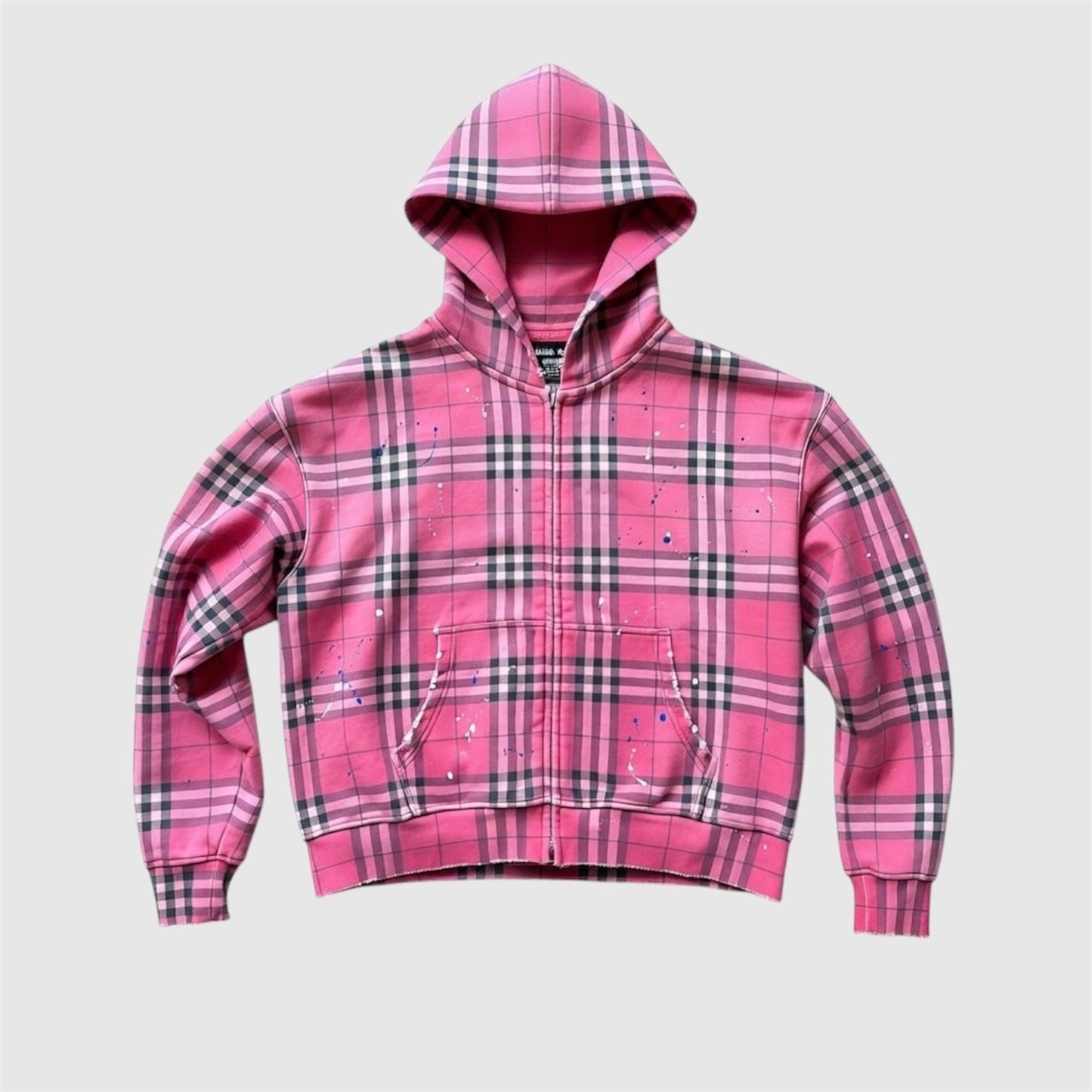 Pink Plaid Zipup